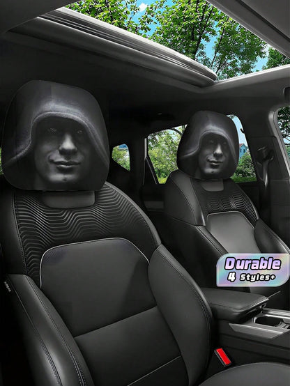 Car Interior Face Pattern Design Backrest Cover