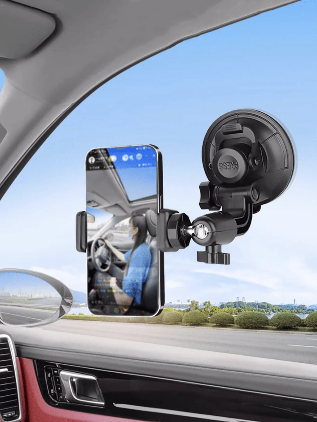 Car Mobile Phone Shooting Bracket Mobile Phone Car Navigation Bracket Suction Cup Car Selfie Live Video Fixed Bracket