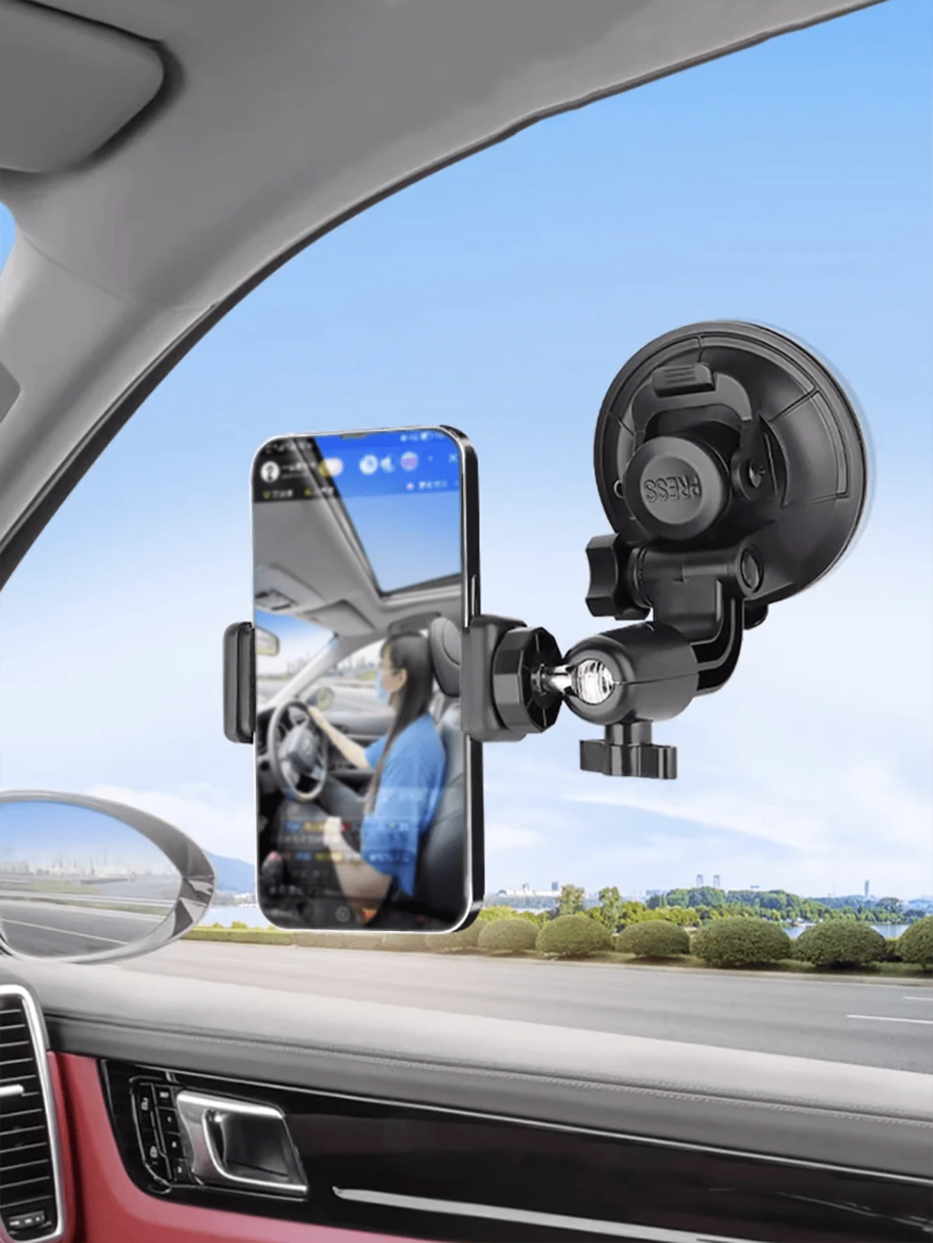 Car Mobile Phone Shooting Bracket Mobile Phone Car Navigation Bracket Suction Cup Car Selfie Live Video Fixed Bracket