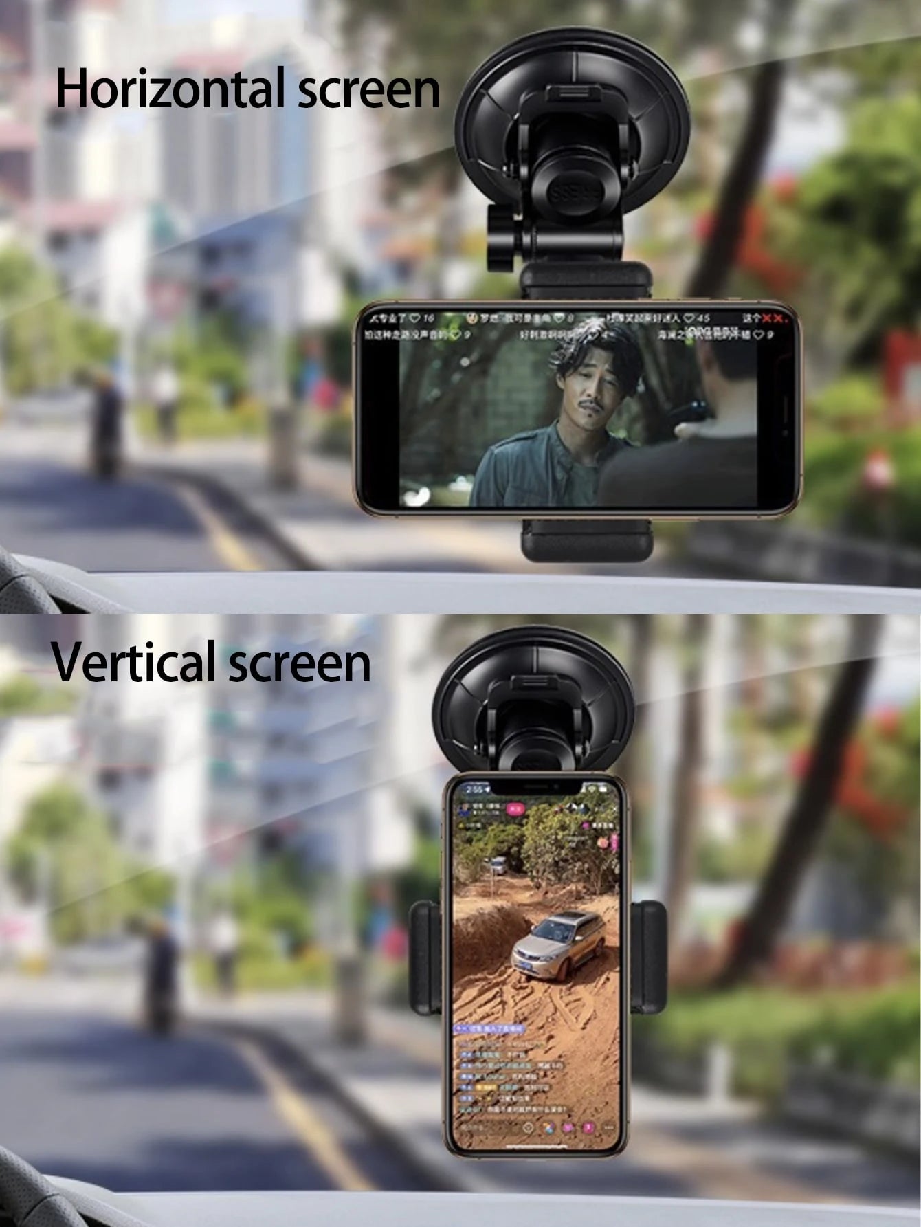 Car Mobile Phone Shooting Bracket Mobile Phone Car Navigation Bracket Suction Cup Car Selfie Live Video Fixed Bracket