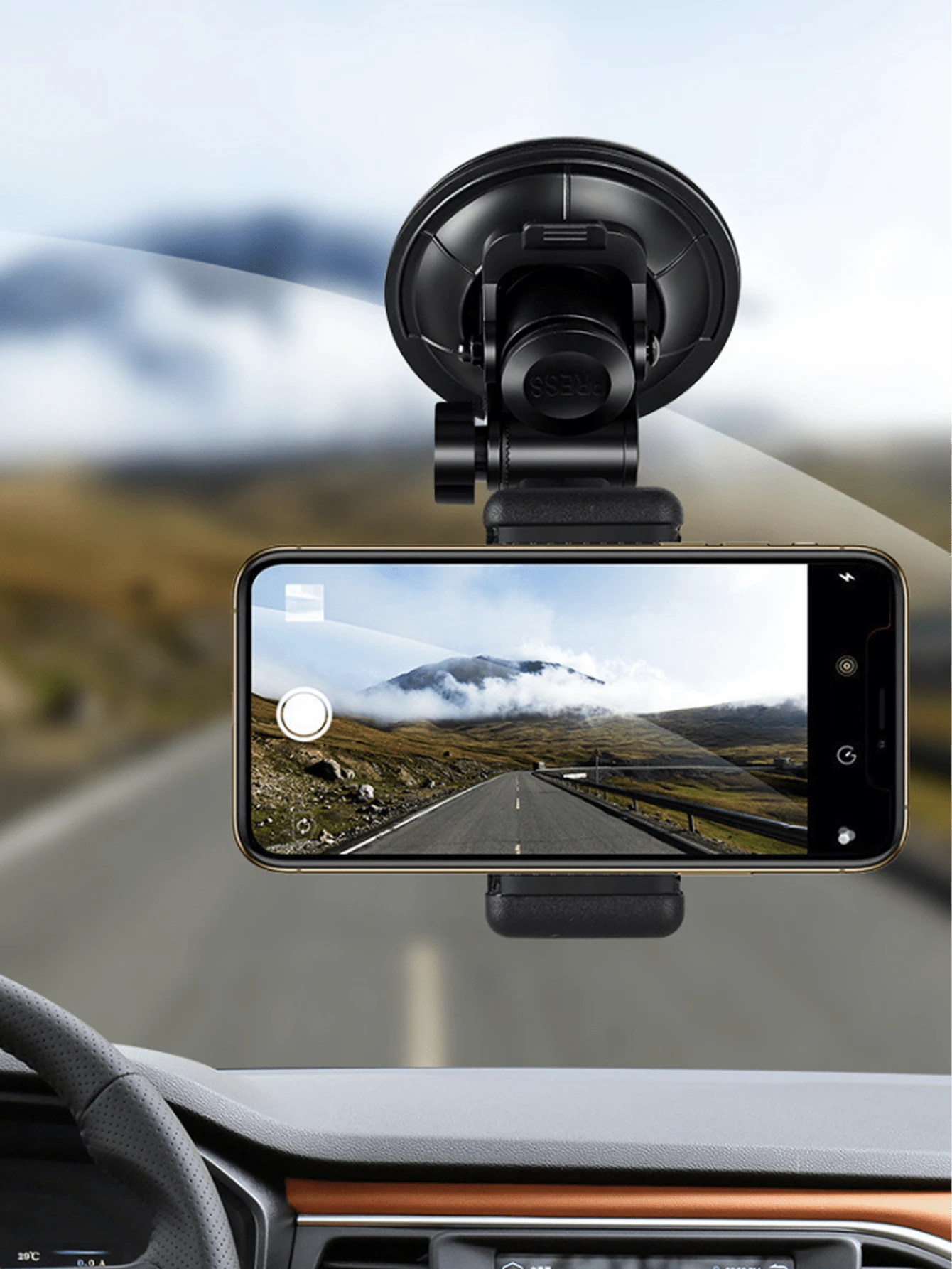 Car Mobile Phone Shooting Bracket Mobile Phone Car Navigation Bracket Suction Cup Car Selfie Live Video Fixed Bracket
