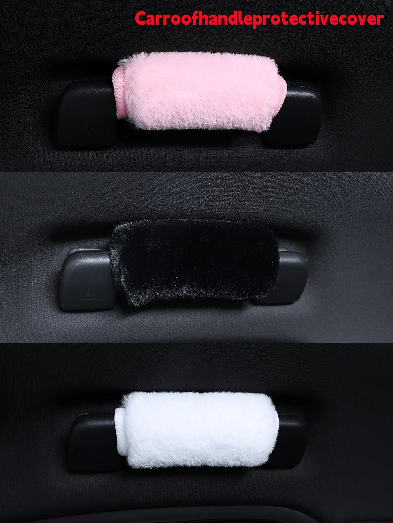 Car Seat Accessories Car Roof Handle Protective Cover, Plush Warm Anti-Slip, All Season Universal
