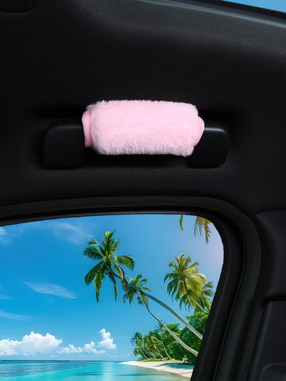 Car Seat Accessories Car Roof Handle Protective Cover, Plush Warm Anti-Slip, All Season Universal