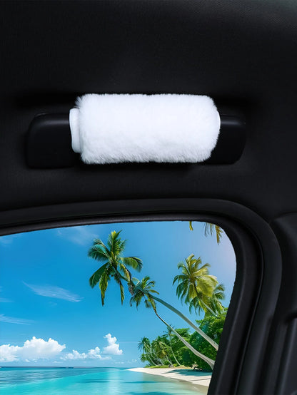 Car Seat Accessories Car Roof Handle Protective Cover, Plush Warm Anti-Slip, All Season Universal
