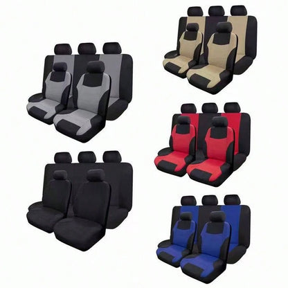 Car Seat Covers 5-Seater Full Coverage Fabric Seat Covers Protective Seat Covers Universal Fit For Most Car Models All-Season