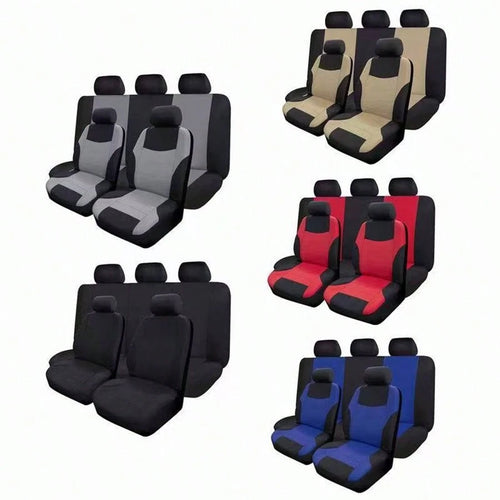 Car Seat Covers 5-Seater Full Coverage Fabric Seat Covers Protective Seat Covers Universal Fit For Most Car Models All-Season