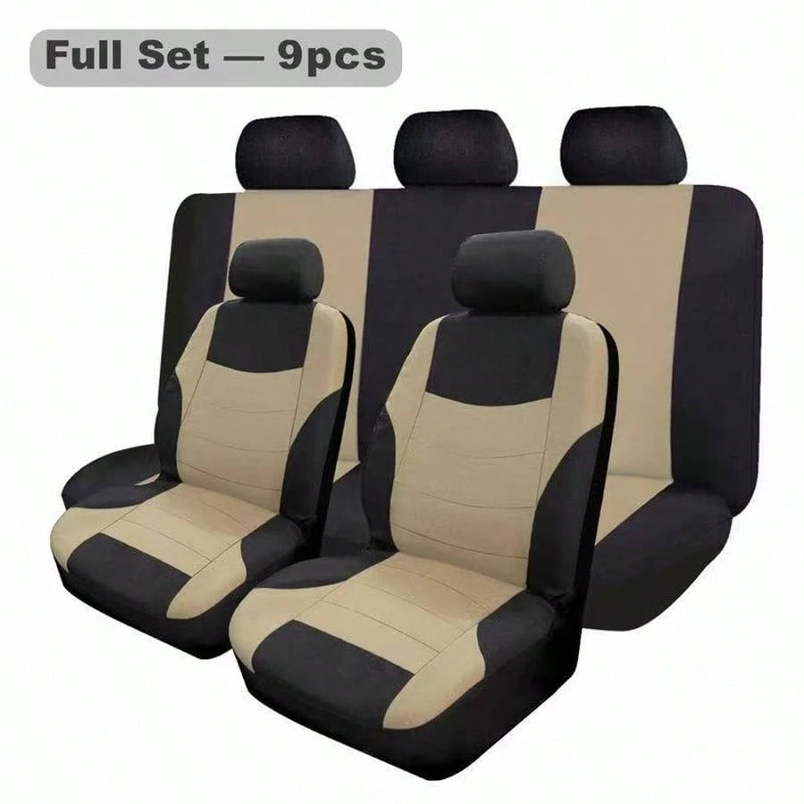 Car Seat Covers 5-Seater Full Coverage Fabric Seat Covers Protective Seat Covers Universal Fit For Most Car Models All-Season