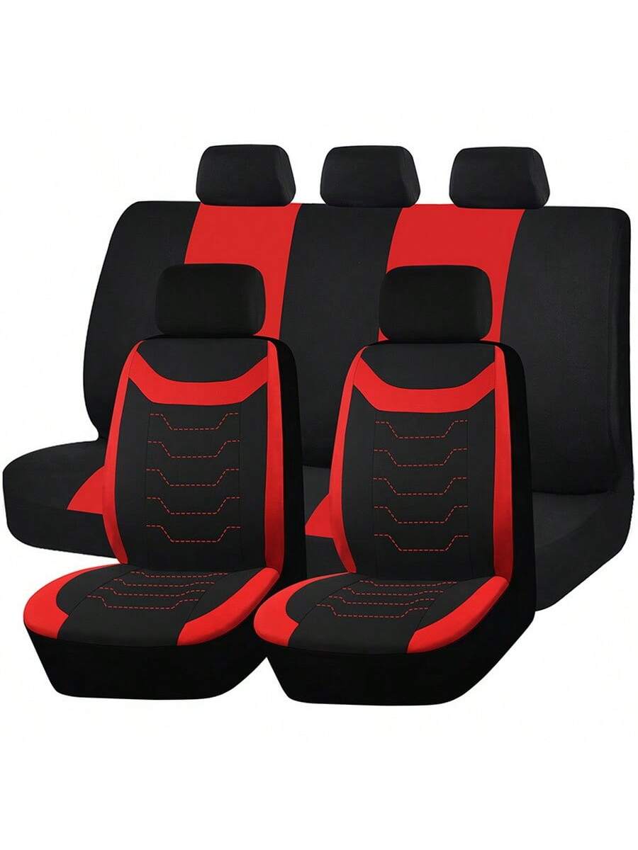 Car Seat Covers 9pcs Set Fashion Design Universal Fit For Car Truck SUV Airbag Auto Accessories Decoration For Women,Car Seat Cover Full Set