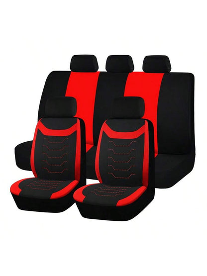 Car Seat Covers 9pcs Set Fashion Design Universal Fit For Car Truck SUV Airbag Auto Accessories Decoration For Women,Car Seat Cover Full Set