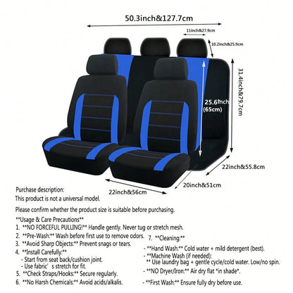 Car Seat Covers 9pcs Set Fashion Design Universal Fit For Car Truck SUV Airbag Auto Accessories Decoration For Women,Car Seat Cover Full Set