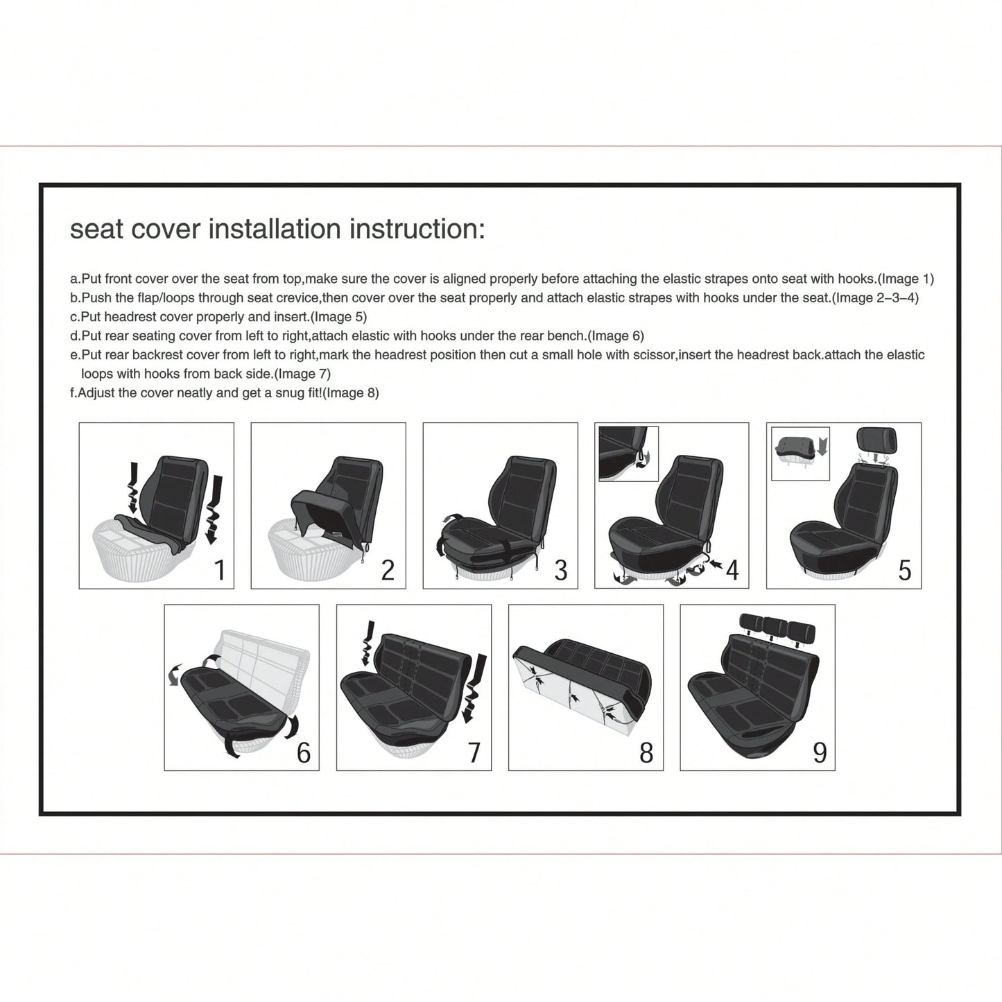 Car Seat Covers 9pcs Set Fashion Design Universal Fit For Car Truck SUV Airbag Auto Accessories Decoration For Women,Car Seat Cover Full Set