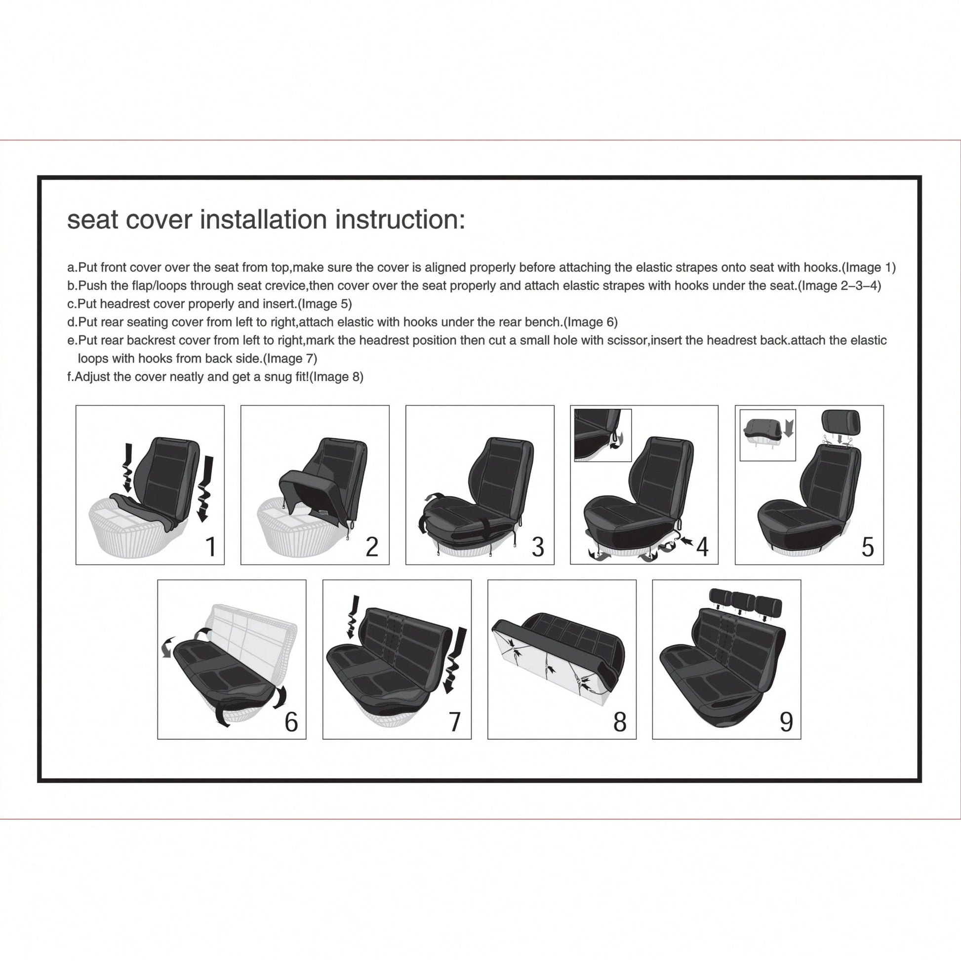 Car Seat Covers 9pcs Set Fashion Design Universal Fit For Car Truck SUV Airbag Auto Accessories Decoration For Women,Car Seat Cover Full Set