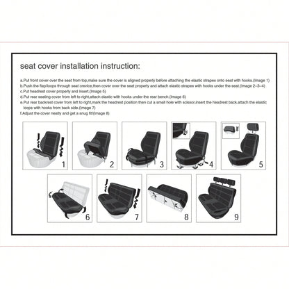 Car Seat Covers 9pcs Set Fashion Design Universal Fit For Car Truck SUV Airbag Auto Accessories Decoration For Women,Car Seat Cover Full Set