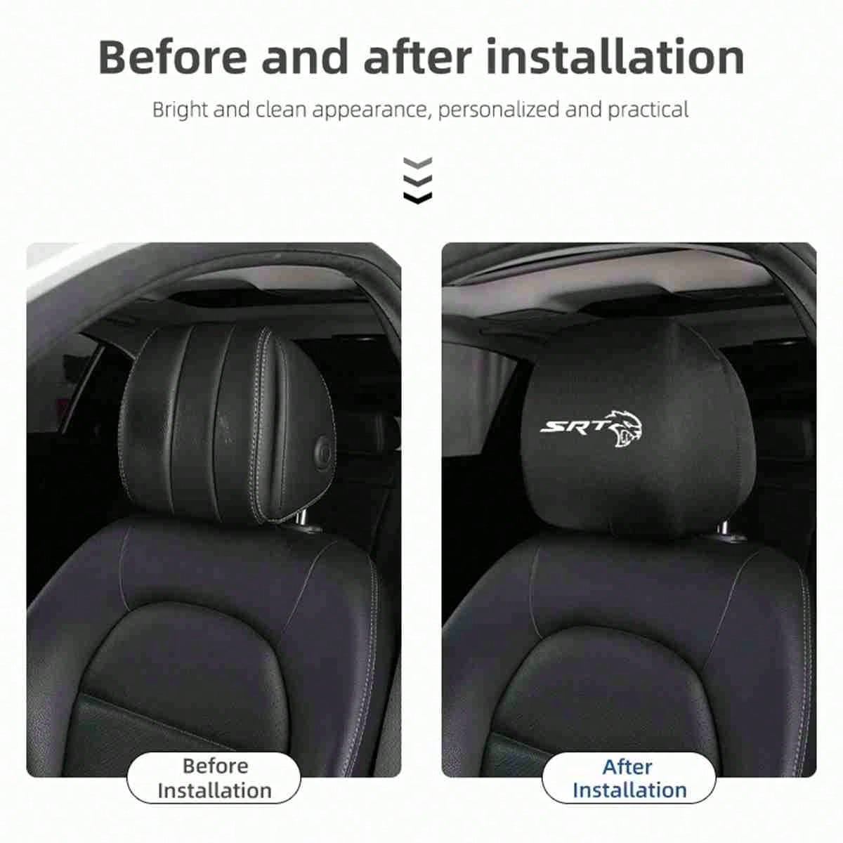 Car Seat Headrest Cover Anti-Dirty Elastic Protective Covers For Dodge SRT Journey Charger Challenger Caliber Nitro Durango