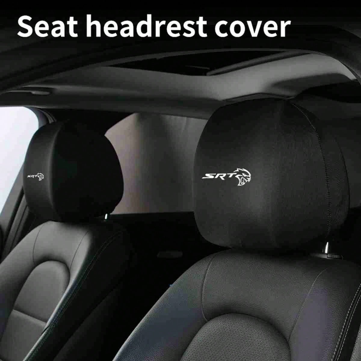 Car Seat Headrest Cover Anti-Dirty Elastic Protective Covers For Dodge SRT Journey Charger Challenger Caliber Nitro Durango