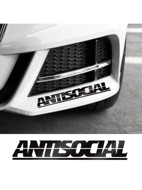 Car Sticker Antisocial Letter Windshield Creative Reflective Vinyl Decals Window Moto Styling Decor Motorcycle Auto Accessories