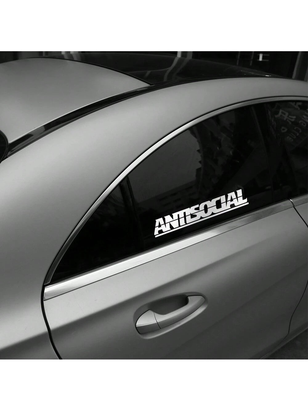 Car Sticker Antisocial Letter Windshield Creative Reflective Vinyl Decals Window Moto Styling Decor Motorcycle Auto Accessories