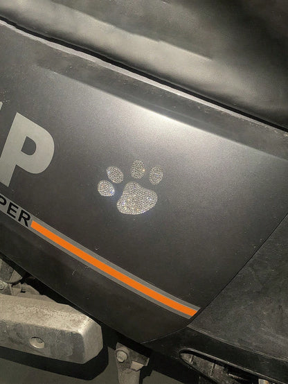 Car Stickers, Cute And Funny Dog Paw Print Pattern, Body Glitter Stickers, Fashionable Glossy Sandblasted Decorative Stickers, Car Window And Body Stickers, Car Interior Decorations, Metal Stickers, C