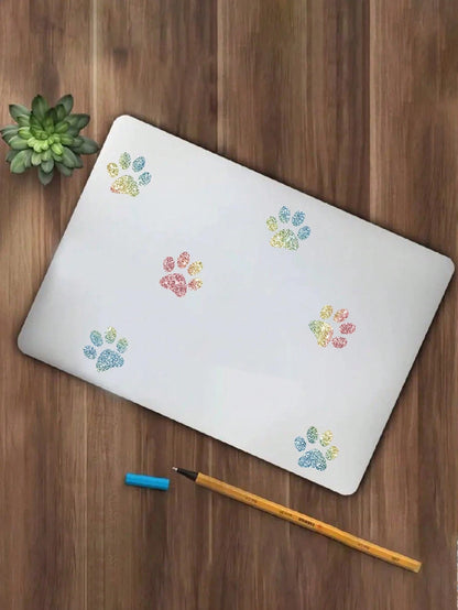 Car Stickers, Cute And Funny Dog Paw Print Pattern, Body Glitter Stickers, Fashionable Glossy Sandblasted Decorative Stickers, Car Window And Body Stickers, Car Interior Decorations, Metal Stickers, C