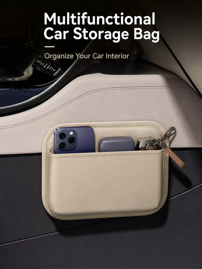 Car Storage Bag, Adhesive Front And Passenger Seat Center Console Storage Box, Vehicle Multi-Functional Seat Gap Storage Bag, Vehicle Storage, Tidy Car Interior Space, Car Storage Organizer