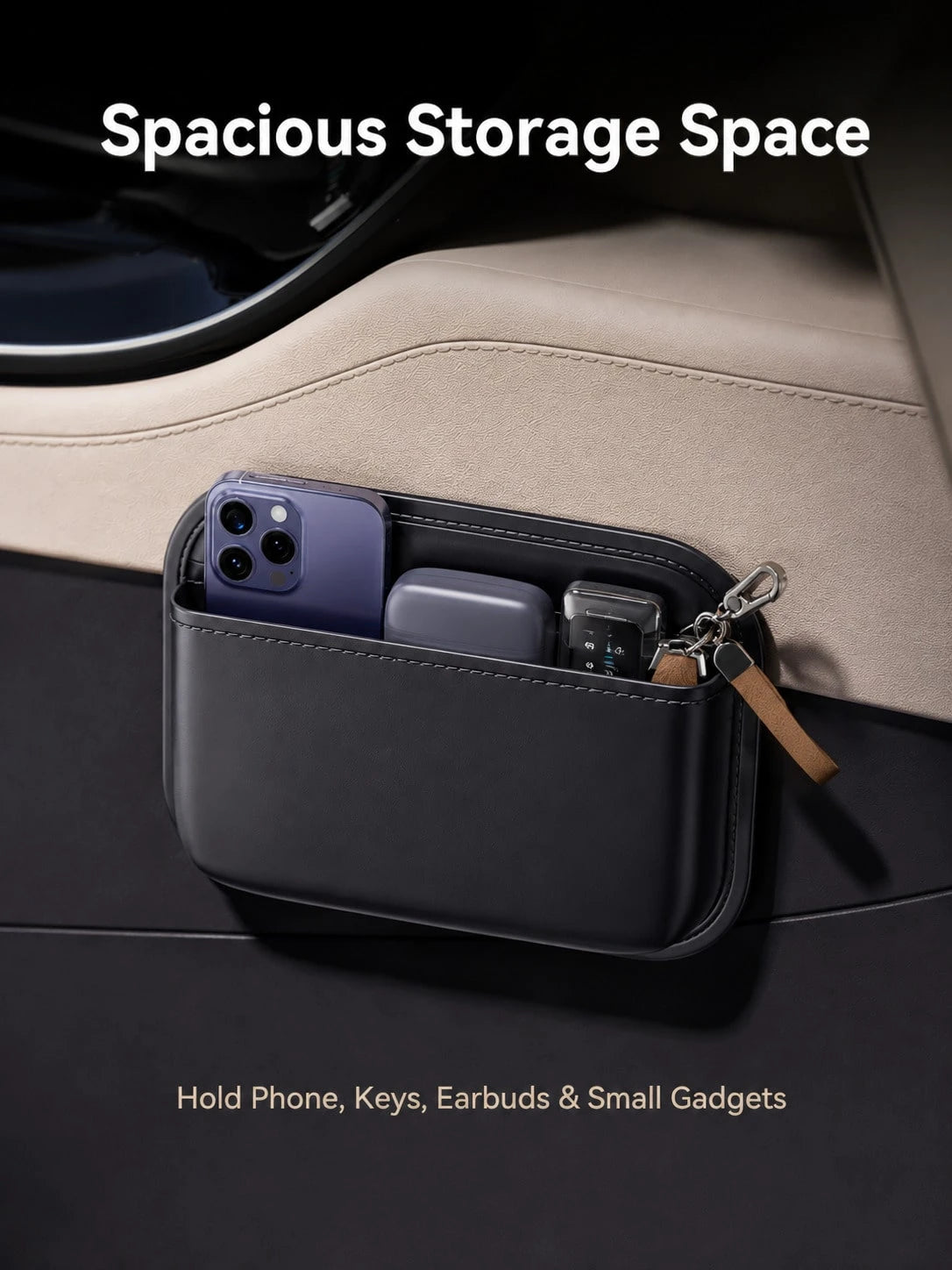Car Storage Bag, Adhesive Front And Passenger Seat Center Console Storage Box, Vehicle Multi-Functional Seat Gap Storage Bag, Vehicle Storage, Tidy Car Interior Space, Car Storage Organizer