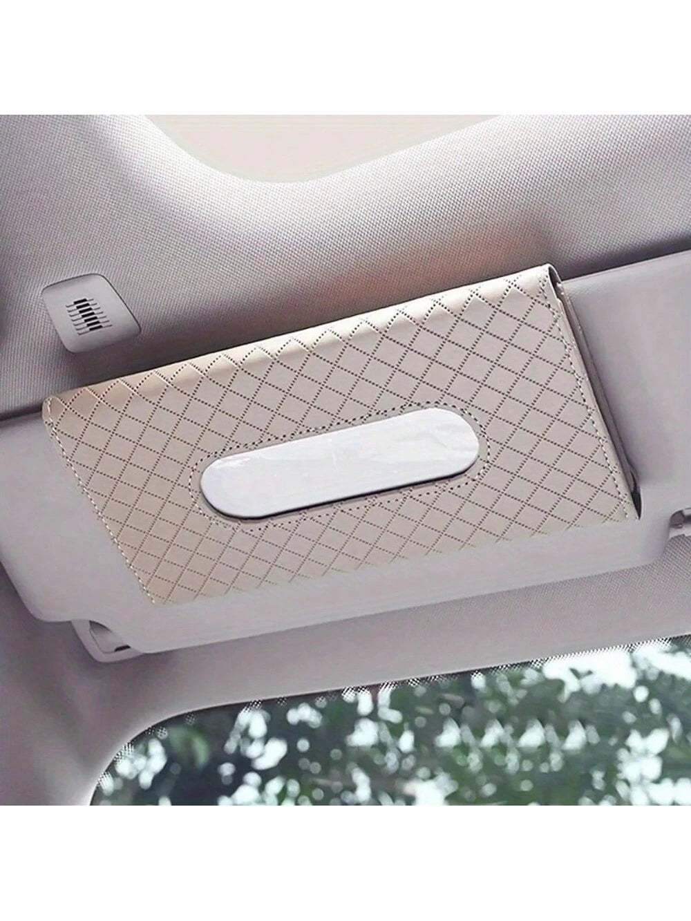 Car Tissue Box Car Sun Visor Hanging Storage Box Holder Auto Interior Sun Visor Hanging Paper Towel Car Upholstery Accessories