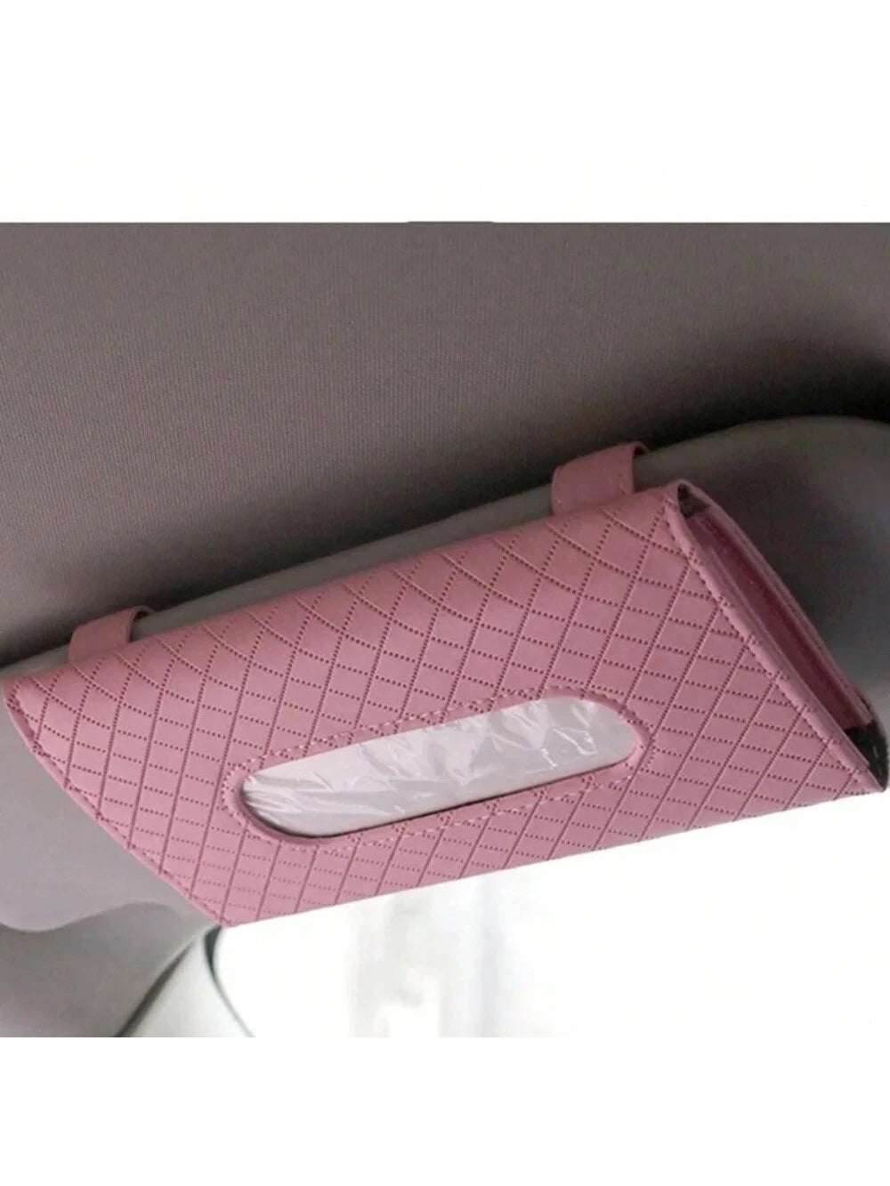 Car Tissue Box Car Sun Visor Hanging Storage Box Holder Auto Interior Sun Visor Hanging Paper Towel Car Upholstery Accessories