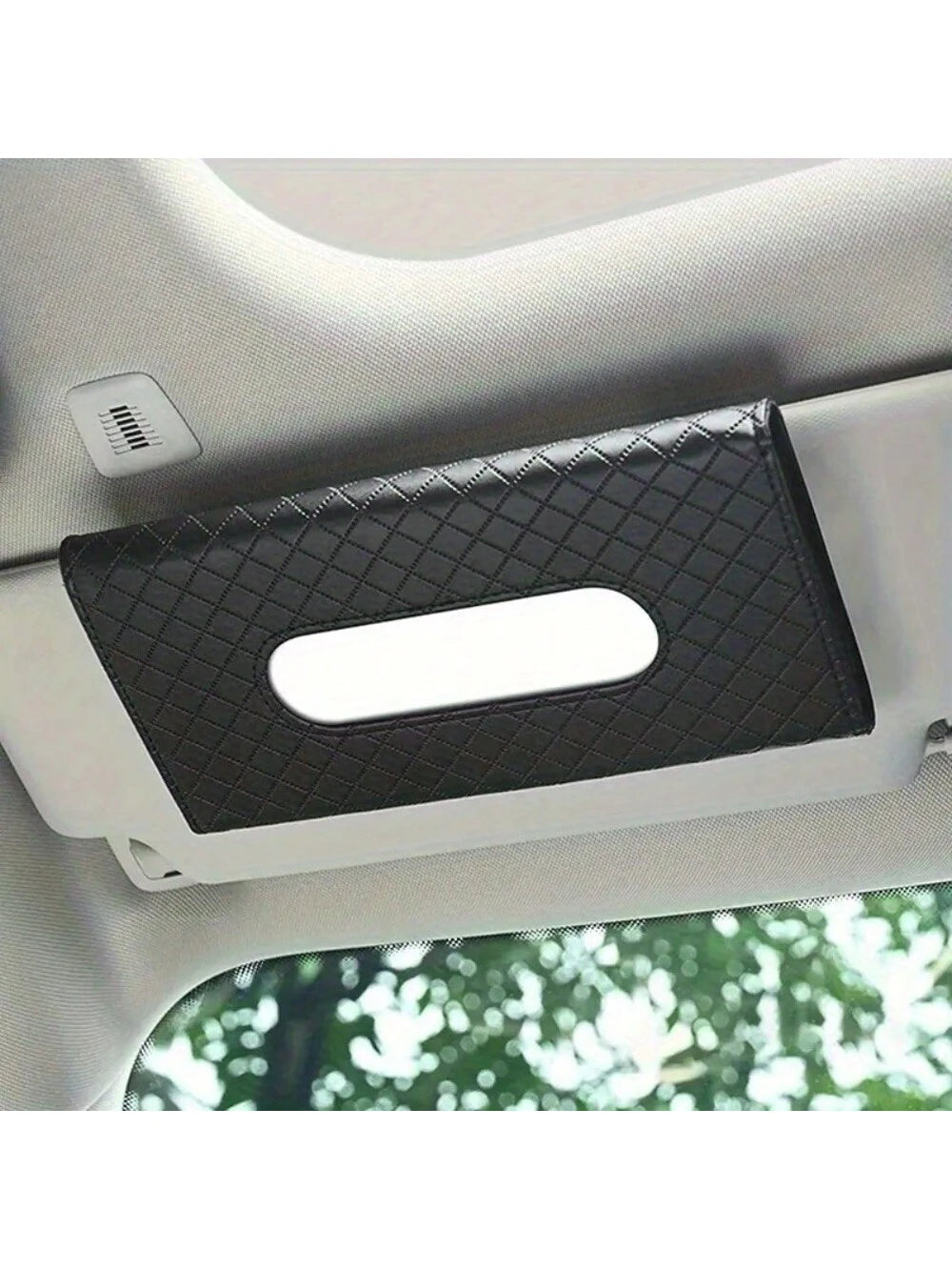 Car Tissue Box Car Sun Visor Hanging Storage Box Holder Auto Interior Sun Visor Hanging Paper Towel Car Upholstery Accessories