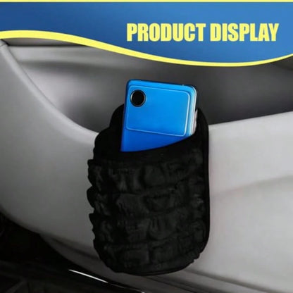 Car Trash Can, Mini Portable Hanging Garbage Bag With Back Clip, Washable Automotive Seat Back Rubbish Bin, Multifunctional Auto Door Cup Holder For Cars, Trucks, Travelling, Camping