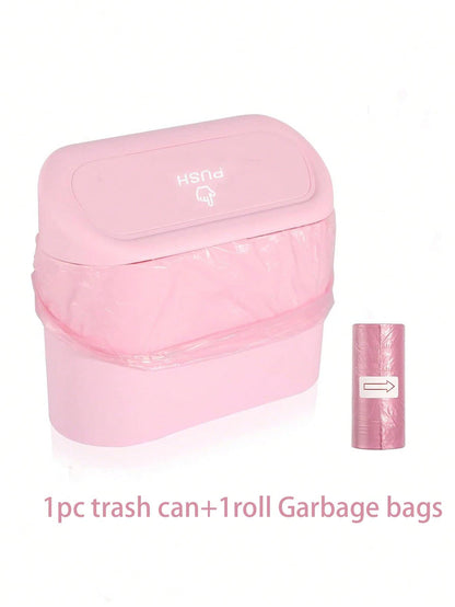 Car Trash Can With Lid, Leak-Proof, Car Storage Box, Car Organizer, Hanging Storage Box, Mini Creative Car Trash Can, Portable Hanging Trash Can For Vehicle Organization, Suitable For A Wide Range Of