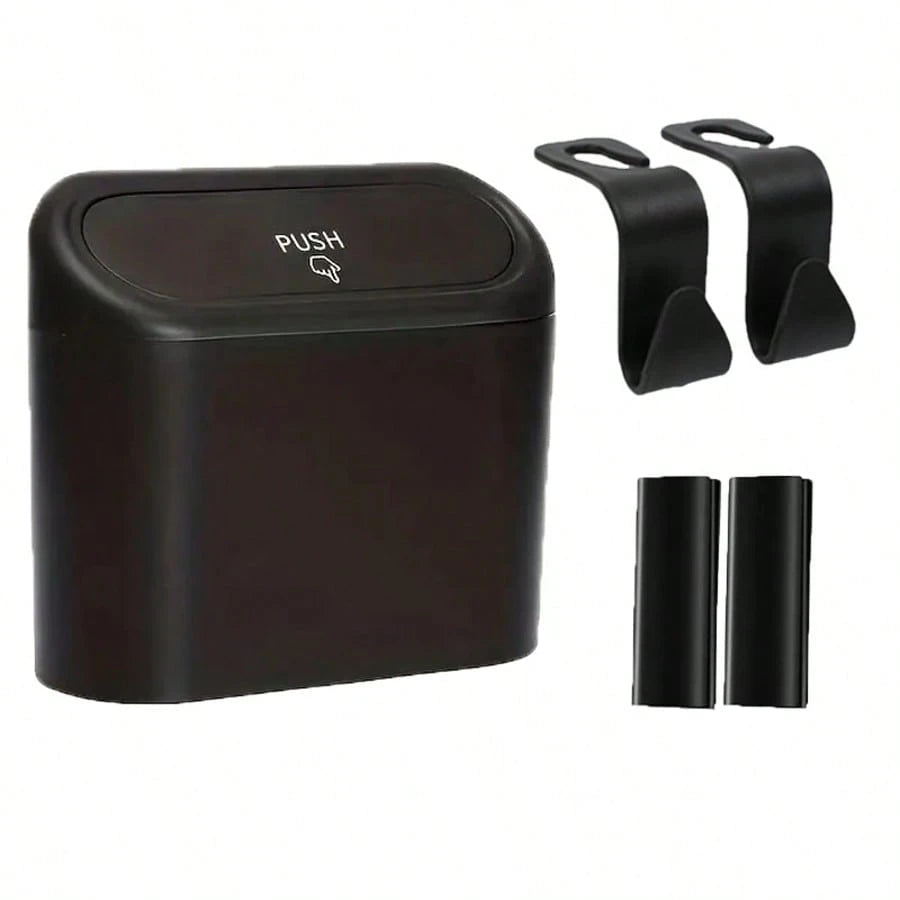 Car Trash Can With Lid, Leak-Proof, Car Storage Box, Car Organizer, Hanging Storage Box, Mini Creative Car Trash Can, Portable Hanging Trash Can For Vehicle Organization, Suitable For A Wide Range Of