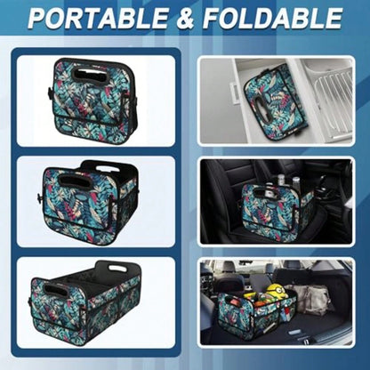 Car Trunk Organizer For SUV, Car Organizers And Storage With Reinforced Handles, Car Accessories For Women/Men 50L Waterproof Polyester Trunk Organizer