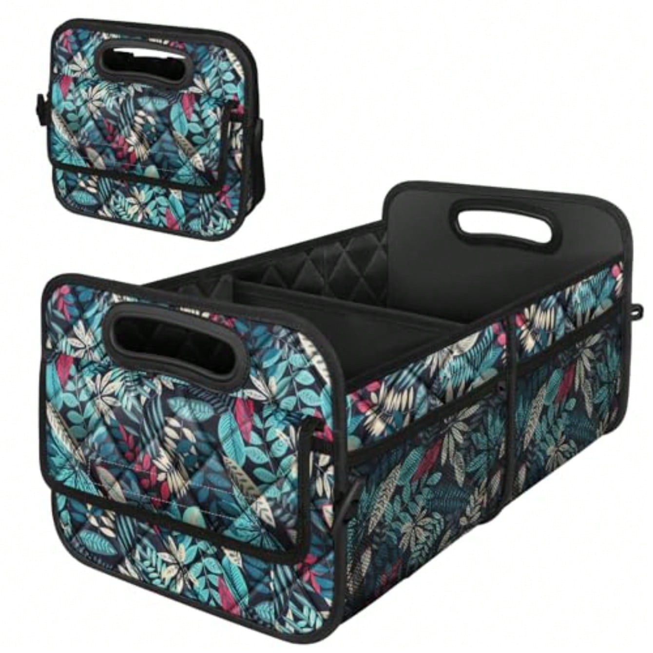 Car Trunk Organizer For SUV, Car Organizers And Storage With Reinforced Handles, Car Accessories For Women/Men 50L Waterproof Polyester Trunk Organizer