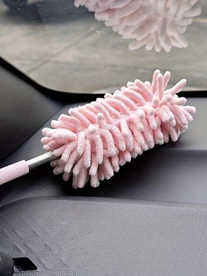Car Wash Kit,3/4pcs Mini Expandable & Flexible Microfiber Car Duster Brushes- Car Vent Cleaning Gel And Interior Detail Soft Brushes