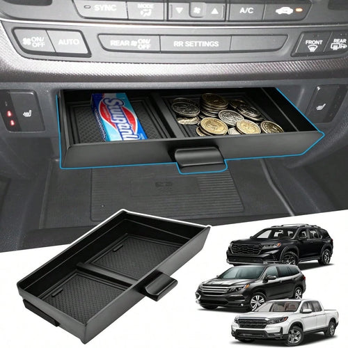 Center Console Organizer Tray For H/O/N/D/A Pilot 2016-2022/ Ridgeline 2017-2026/ Passport 2019-2025, Drawer Storage Box Insert, Hidden Cubby Organizer, Only Fit Models With Cubby