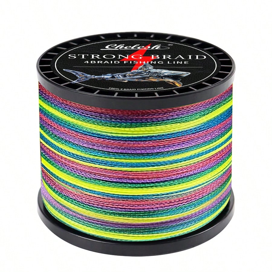 Chelesh 1000 Yards/914 Meters, 4-Strand Braided PE Fishing Line, Available In Color And Olive Green, Fishing Tools, Fishing Gift