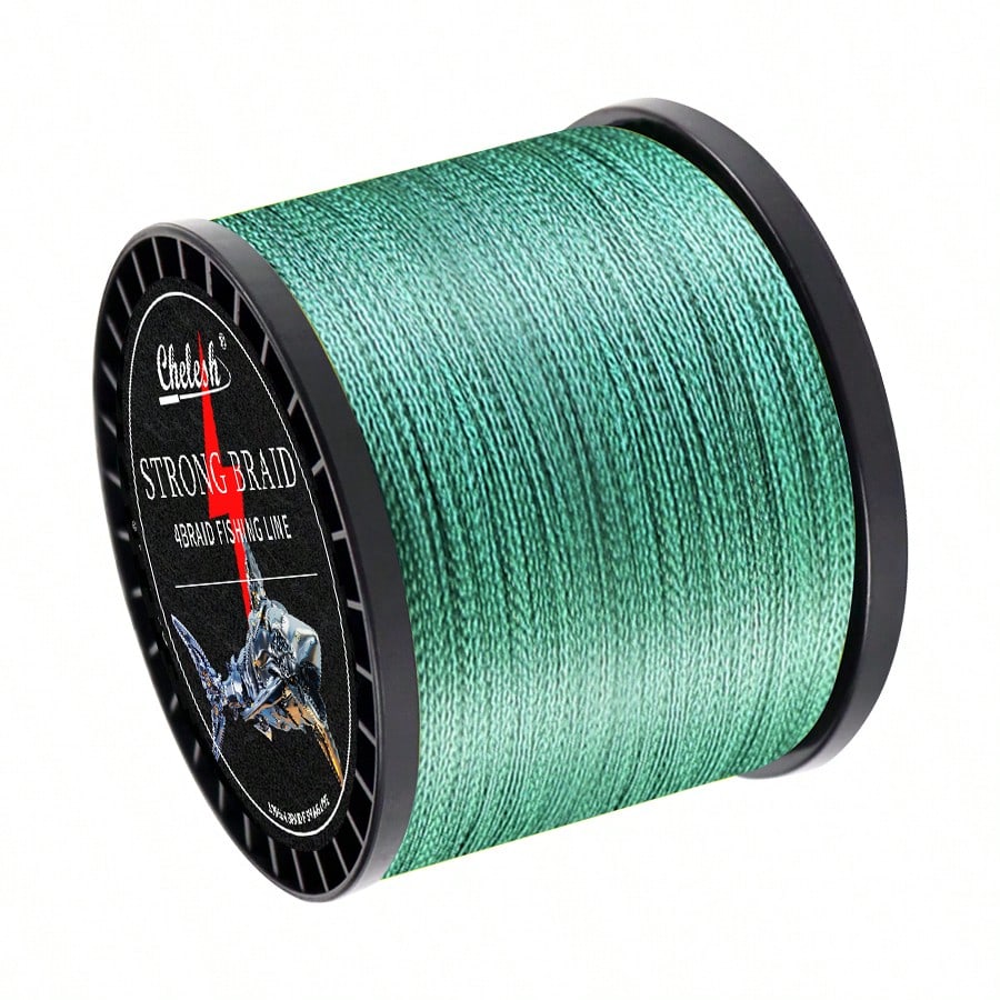 Chelesh 1000 Yards/914 Meters, 4-Strand Braided PE Fishing Line, Available In Color And Olive Green, Fishing Tools, Fishing Gift