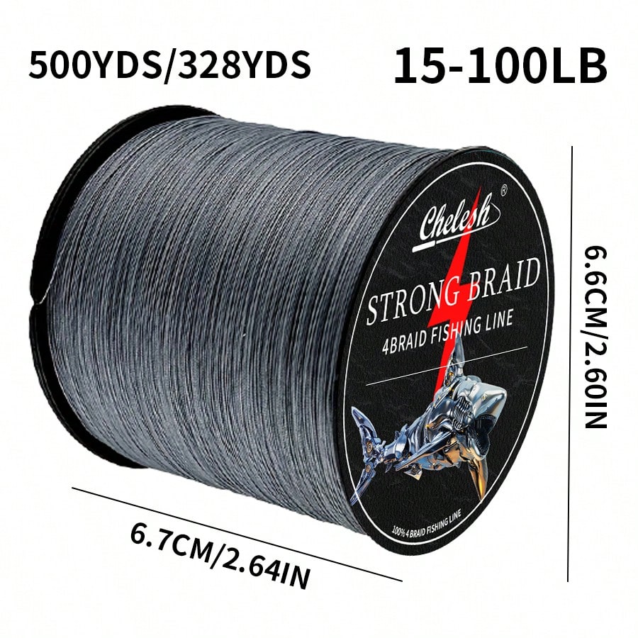 Chelesh 1000 Yards/914 Meters, 4-Strand Braided PE Fishing Line, Available In Color And Olive Green, Fishing Tools, Fishing Gift