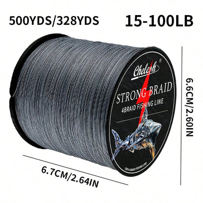 Chelesh 1000 Yards/914 Meters, 4-Strand Braided PE Fishing Line, Available In Color And Olive Green, Fishing Tools, Fishing Gift