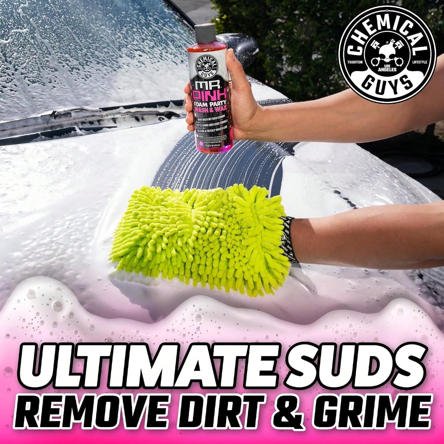 Chemical Guys CWS22116 Mr Pink Foam Party Wash &Amp; Wax (Works With Foam Cannons Or Bucket Washes) For Cars, Trucks, SUVS, Motorcycles, RVs &Amp; More, (16 Fl Oz) Tangerine Scent