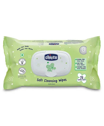 Chicco Comfypro Diaper Pants Large - 26 Pieces &  Baby Moments Soft Cleansing Wipes With Flap Cover - 72 Wipes