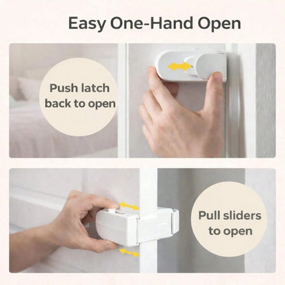 Childproof Door Lock No Drill Safety Locks For Baby Toddler Proof Door Latch Fits