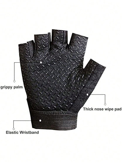 Children's Sports Half-Finger Gloves- For Boys And Girls For Outdoor Cycling, Rock Climbing, Skating And Fishing, Back To School, First Day Of School