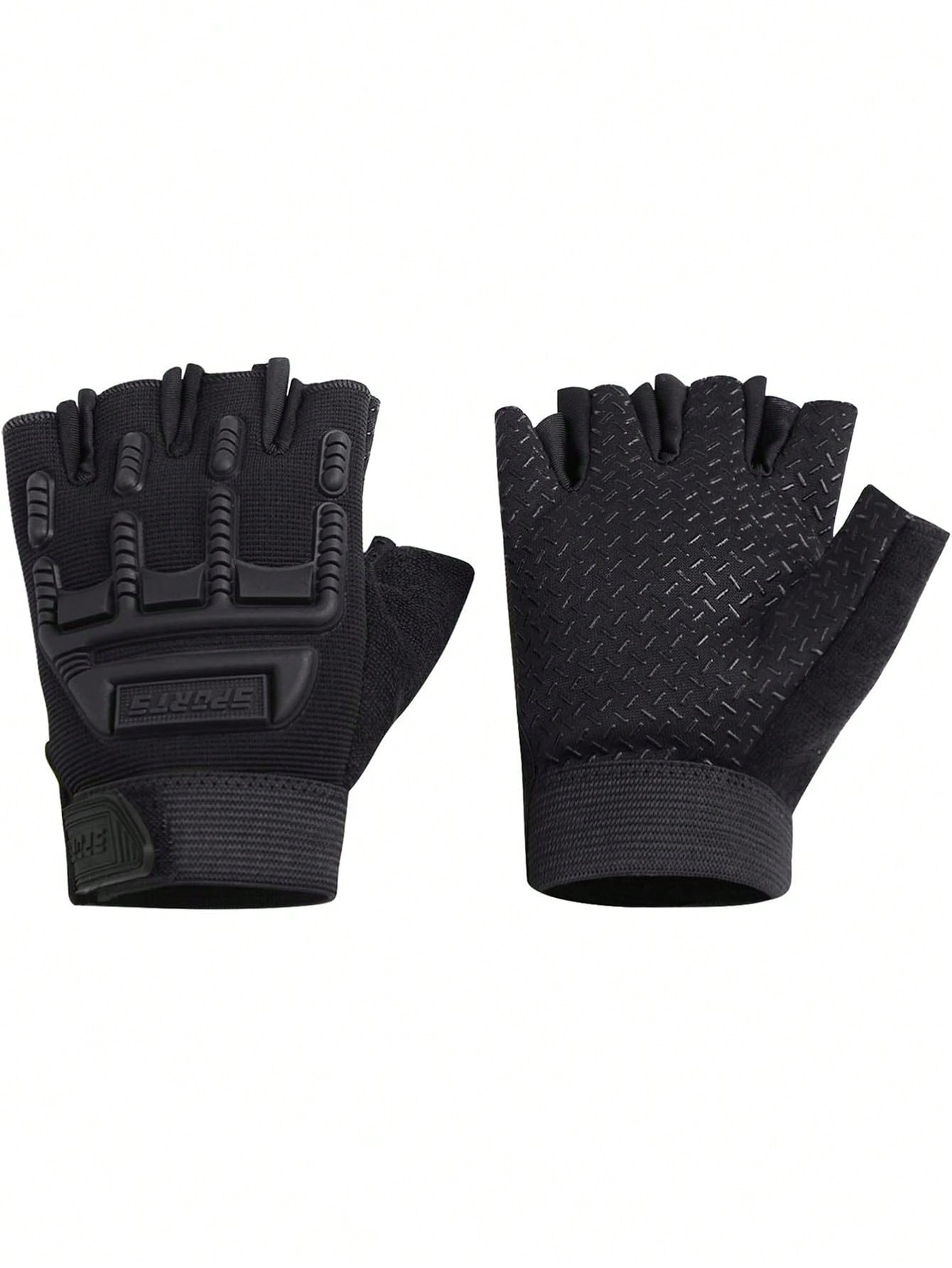Children's Sports Half-Finger Gloves- For Boys And Girls For Outdoor Cycling, Rock Climbing, Skating And Fishing, Back To School, First Day Of School