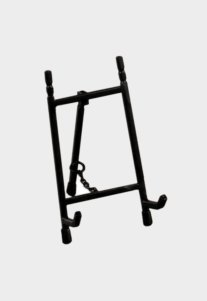 Classic Black Iron Gallery Easel For Decoupage Trays - Ben's Garden