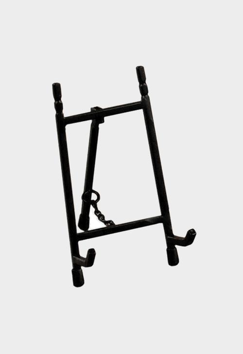 Classic Black Iron Gallery Easel For Decoupage Trays - Ben's Garden