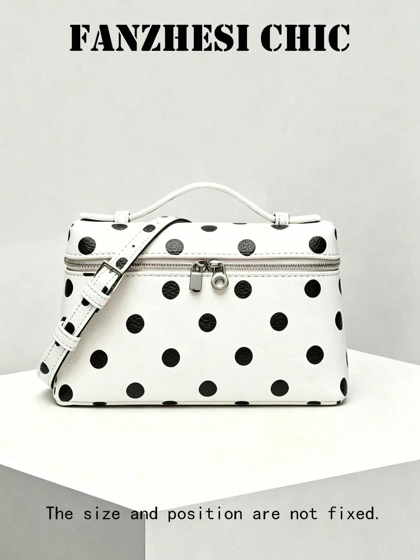 Classic Polka Dot Handbag, Exquisite Stitching And Timeless Polka Dot Print, Radiating A Sweet Vintage Vibe, Perfect For Weekend Shopping And Pairing With Casual Dresses.