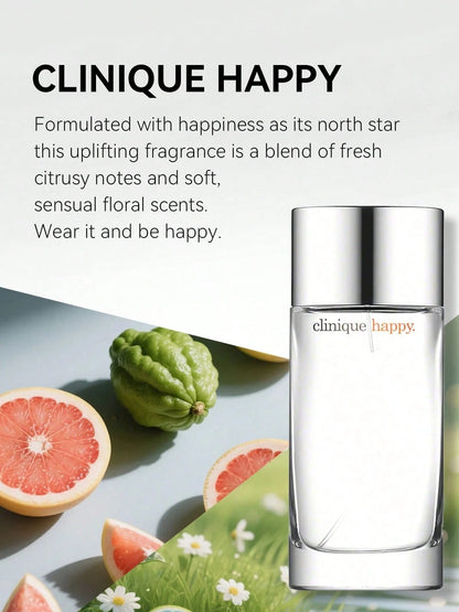 Clinique Happy Parfum Spray For Women 1.7oz/50ml- Girlfriend Wife Mother Friend Boyfriend Husband Father Brother Bedroom Decor Birthday Graduation Party Travel Camping Outdoors School Campus Trip Fes