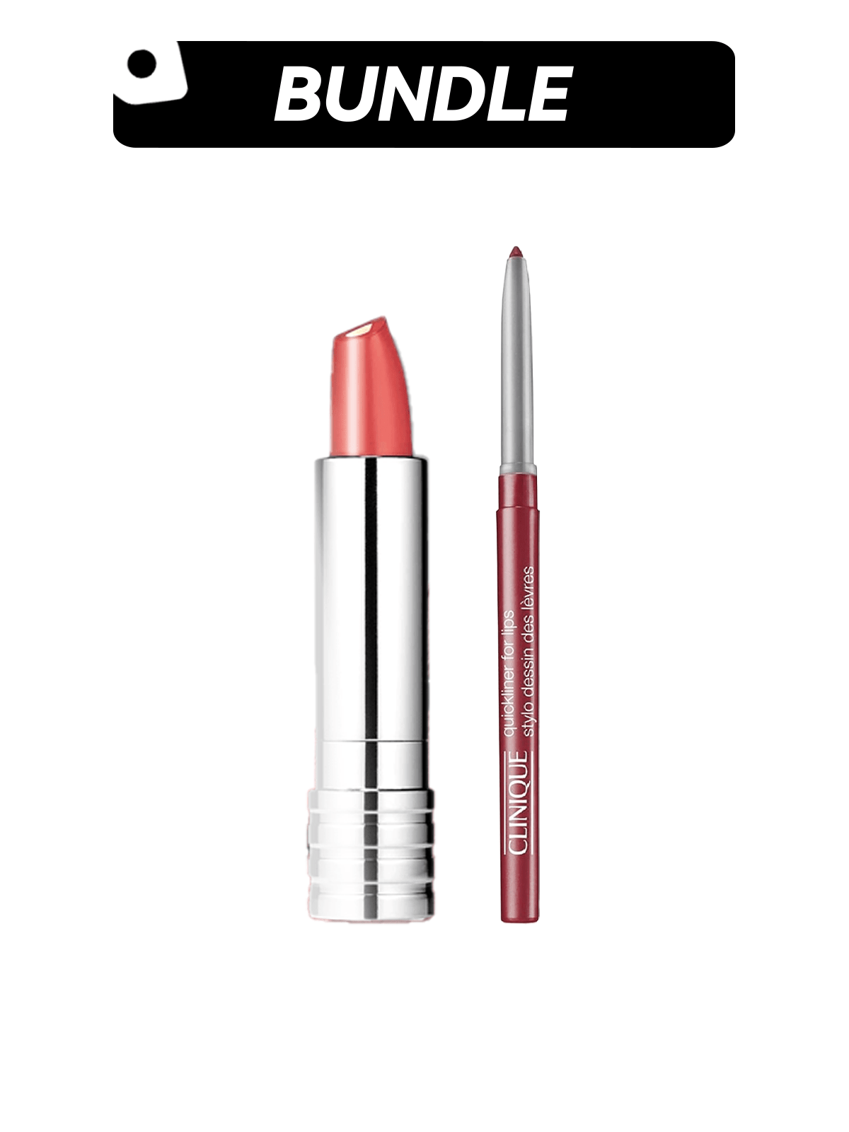 Clinique [Makeup Bundle]Dramatically Different Lipstick Shaping Lip Colour+Quickliner™ For Lips 08 Intense Cosmo 0.1oz/3g+0.01oz/0.26g