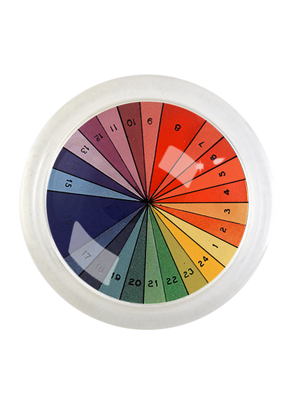 Color Spectrum Study 4" Round Glass Coaster - Ben's Garden